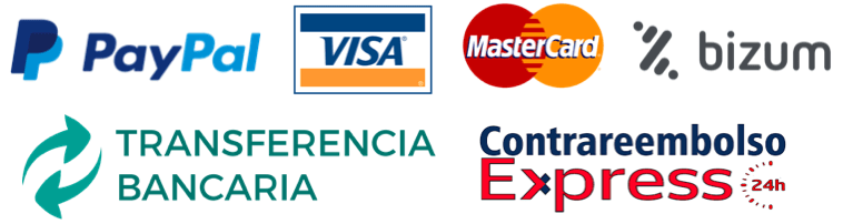 forma pago paypal visa mastercard bizum